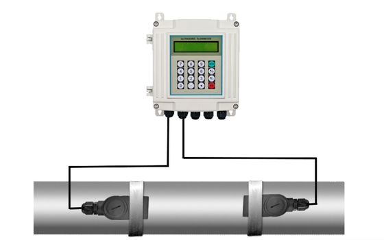 High Accuracy IP68 Transit Time Ultrasonic Flow Meter For Water And Gas Bidirectional