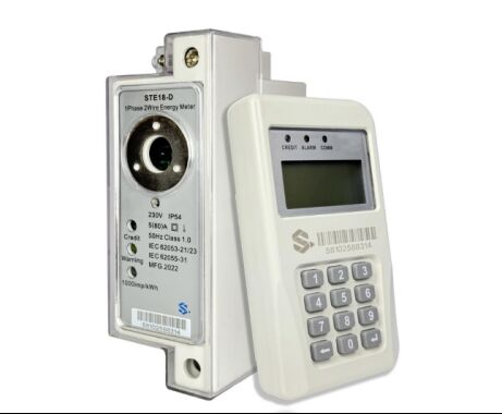 Einphasen-GPRS-Smart-Prepaid-Stromzähler mit Klasse 1.0-Genauigkeit, Fernbedienung und Unterstützung von 4G, NB IoT, LoRa, Wi-Fi, Ethernet